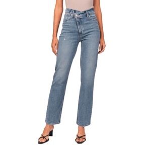Abercrombie & Fitch Women's Straight Leg Blue Jeans